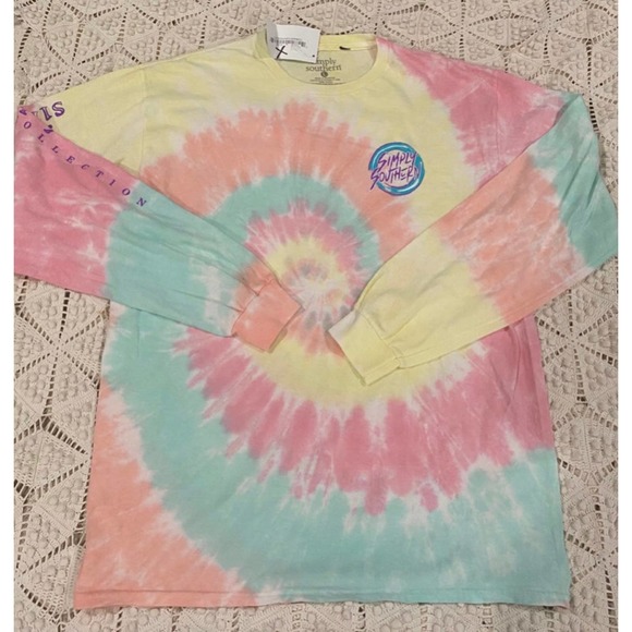 Simply Southern Tie Dye Dog Lover Long Sleeve Shirt LARGE - 23 - Picture 5 of 5
